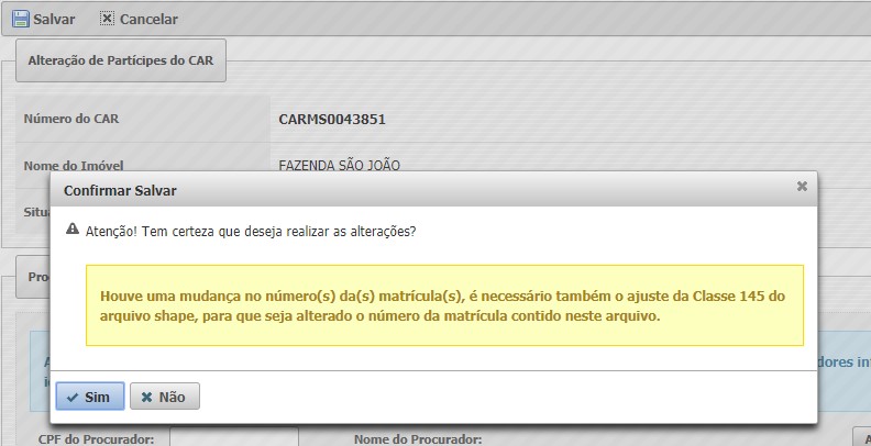 Figura 31: Notificação de alteração de arquivo shape