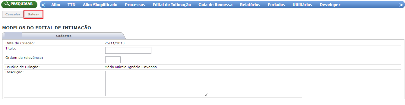 TelaEditalCadastrarModelo1