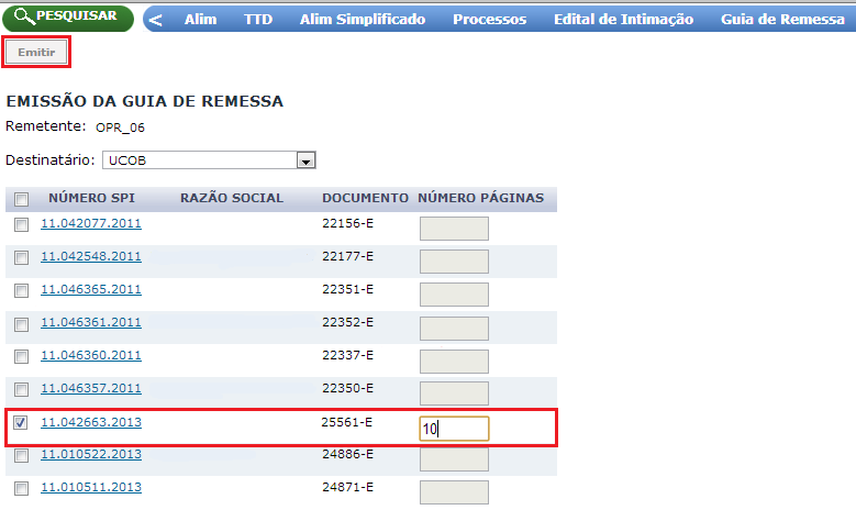 TelaGuiaDeRemessaEmitirProcessos